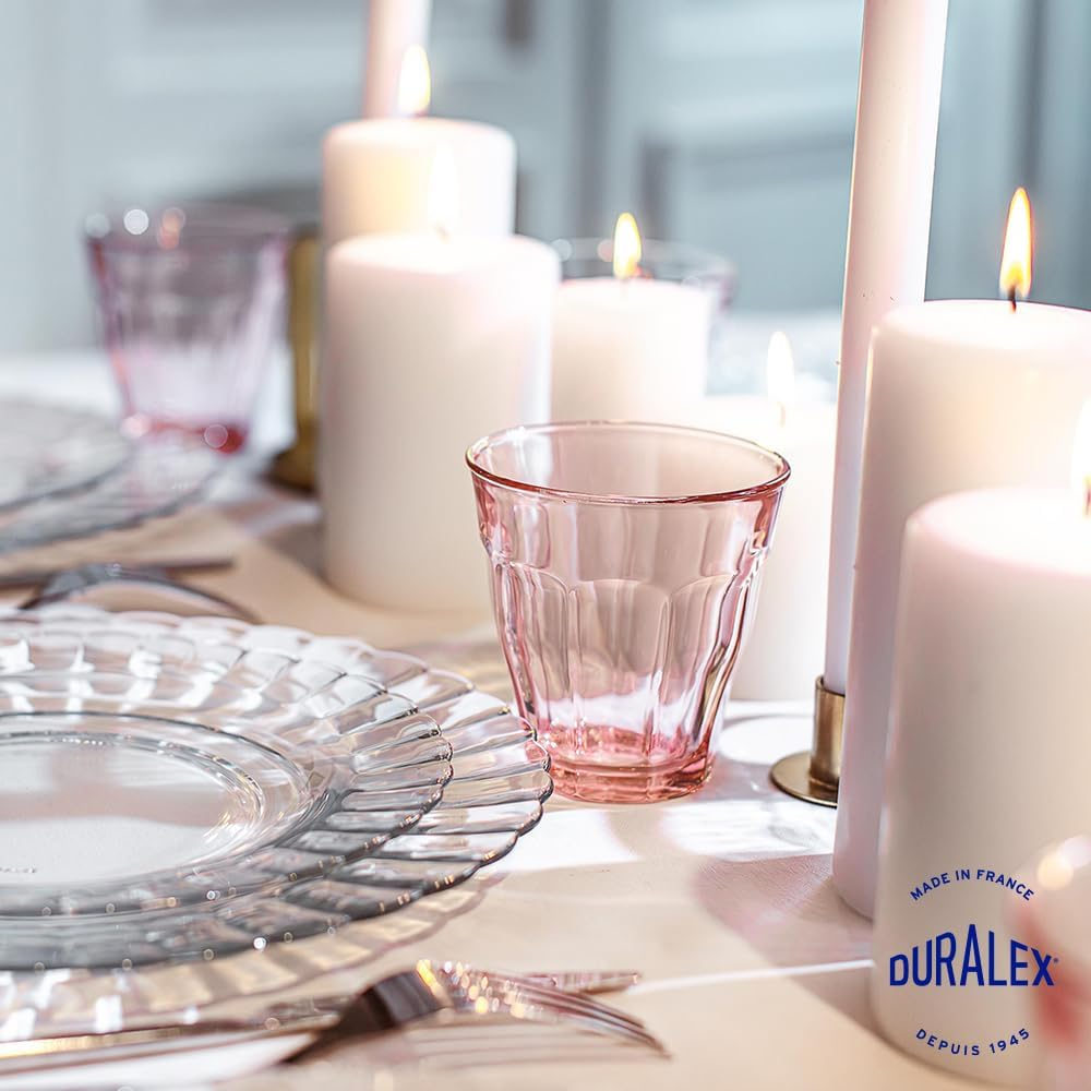 Duralex Picardie 250Ml Glass Tumbler Set of 4 - High-Quality Tempered Glass for Everyday Use & Special Occasions, Ideal for Serving Hot & Cold Beverages, Ergonomic Design, Bpa-Free - Rose image number 2