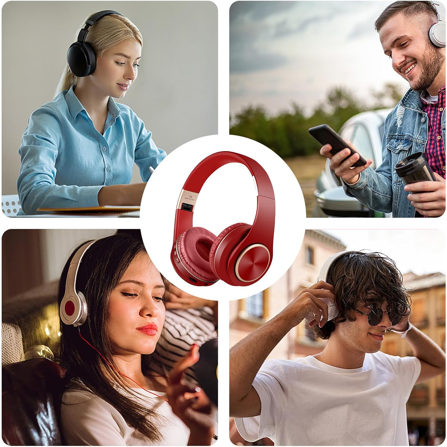 Noise Cancelling Wireless Headset - Noise Cancelling Stereo Headset | over Ear Headphones for Play Games, Daily Life, Listen to Music image number 6
