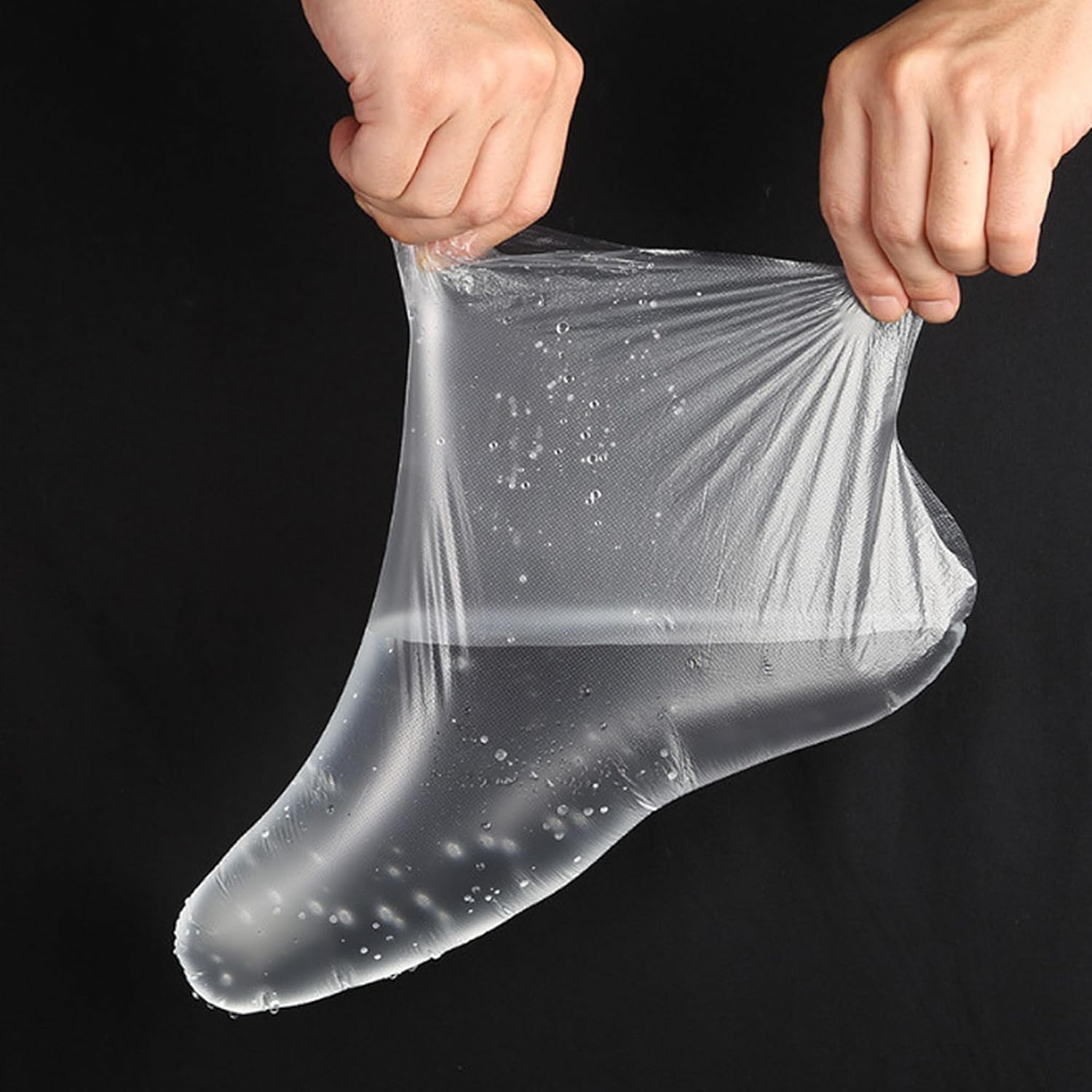 200PCS Disposable Plastic Foot Covers - Non-Slip Spa & Shoe Protectors for Pedicure, Salon, Clinic, Home Use - Hygienic Paraffin Liners, Shoe Trial Socks image number 1