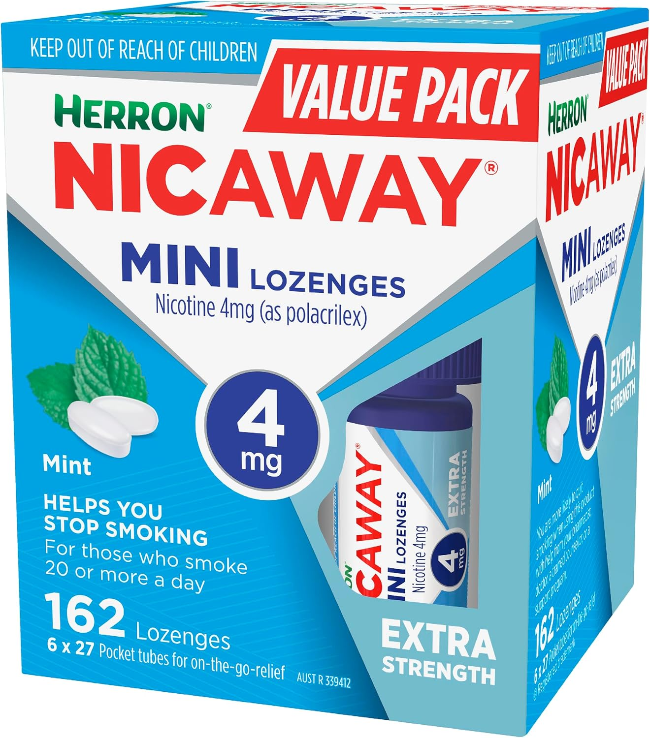 Nicaway Mini 4Mg Stop Smoking Lozenge (Pack of 162)