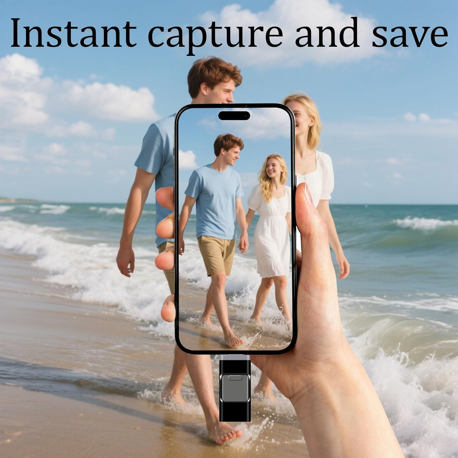 1TB USB Flash Drive, Iphone 4-In-1 Data Storage, External Data Storage USB 3.0 High-Speed Transfer, Thumb Drive External Storage, Memory Stick for Data Backup, Compatible with Iphone/Ipad/Pc/Android image number 6