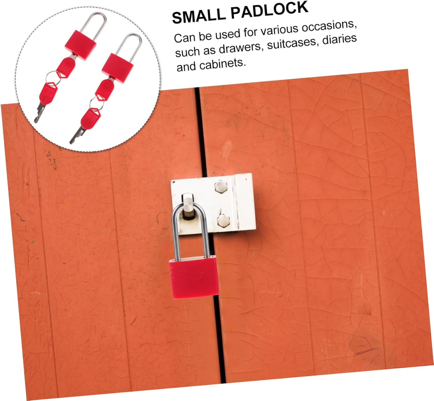HOUDERCO 2Sets Replacement Padlock Keys for Luggage Bag Handbag Jewelry Box Diary Safe Locks image number 1