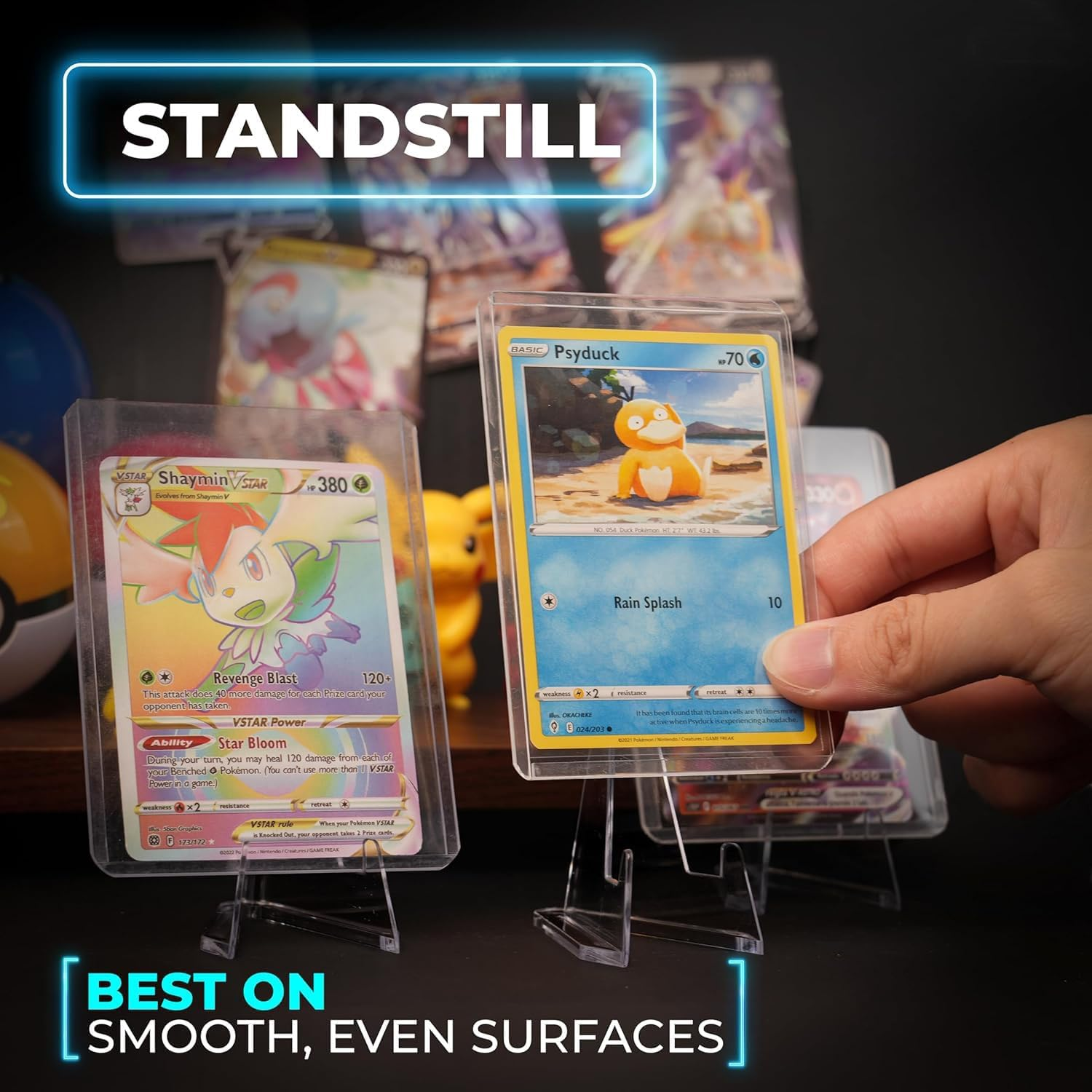 20Pcs Acrylic Easel Stands , 54Mm Clear Coin Card Display Stand - Durable Mini Collectibles Holder for Home Decor, Coins, Medals & Casino Chips image number 4