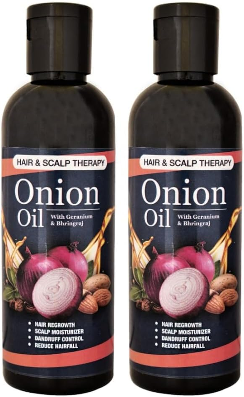 Sun'S Heart Ultimate Hair Hack Geranium & Bhringraj Onion Hair Oil - Searchable Radiance Pack of 2, 100Ml Each