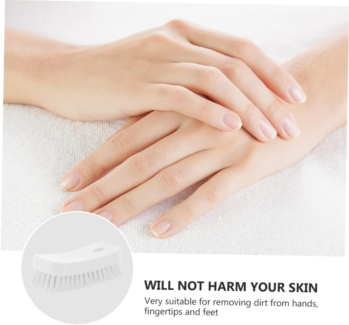 Soft Bristle Cleaning Brush Nail Brush for Fingernail Scrub for Manicure image number 5