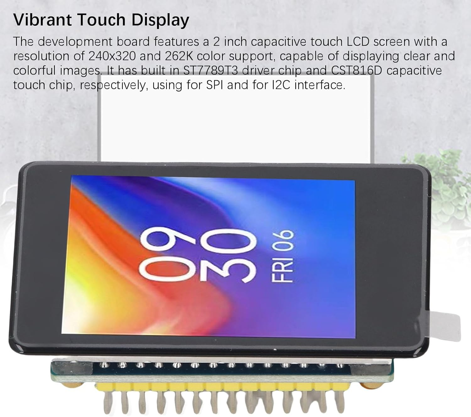 Jectse ESP32 S3 Capacitive Touch Display Development Board 2 Inch, 240X320 Pixels, 262K Color, 32-Bit LX7 Dual Core Processor, with Wifi Bluetooth Camera Interface