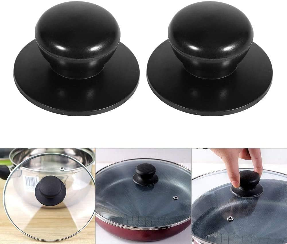 2Pcs Saucepan Lid Knobs,Cooker Pan Pot Kettle Cover Handle Knob, Kitchen Universal Casserole Glass Lid Pot Knob,Cookwares Replacement image number 2
