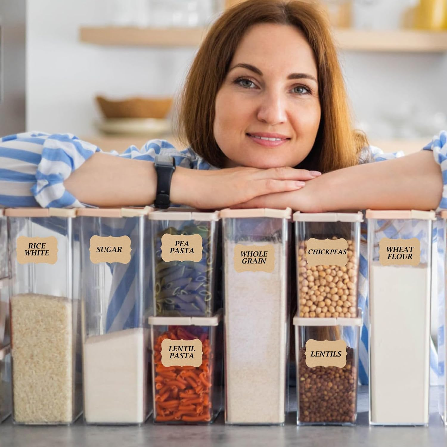 Hianjoo 20 Pieces 400 Adhesive Labels, Kraft Paper Stickers Sale Price Sticker Seal Stickers Packaging Labels Removable Spice Label for Mason Jar Glass Bottle Envelopes Packing Bags Gifts Home Office image number 4