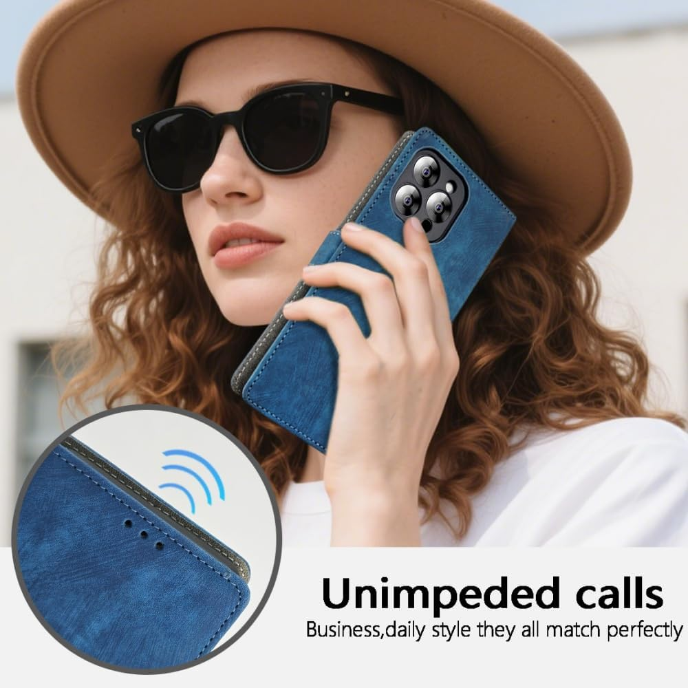 BEEJTUNY Leather Mobile Phone Case for Nothing Phone 3A Pro, Wallet Case with RFID Protection, Magnetic Fit Protective Case, Integrated TPU Cover Case, Brown image number 4