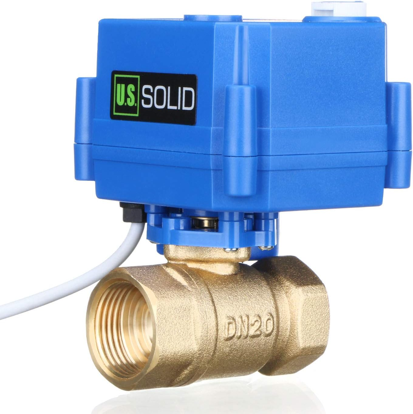 U.S. Solid Motorized Ball Valve- 3/4 Brass Ball Valve with Manual Function, Standard Port, 9-24V AC/DC and 2 Wire Auto Return Setup By image number 6