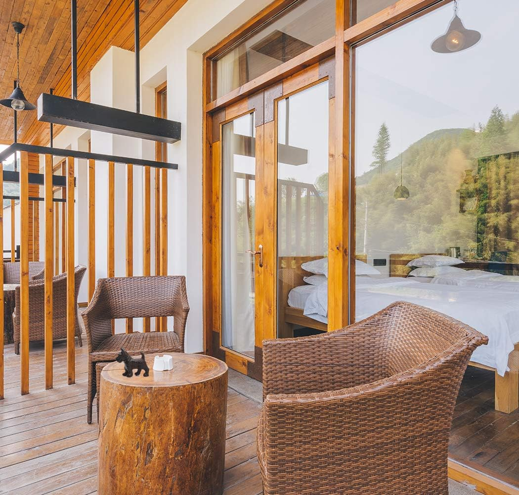 BRASSTAR Cast Iron Schnauzer Dog Pet Statue Paperweight Sweet Cute Pup Figurine Gift Garden Lawn Home Office Desk Decor Collectible Gift PTWQ013 image number 6