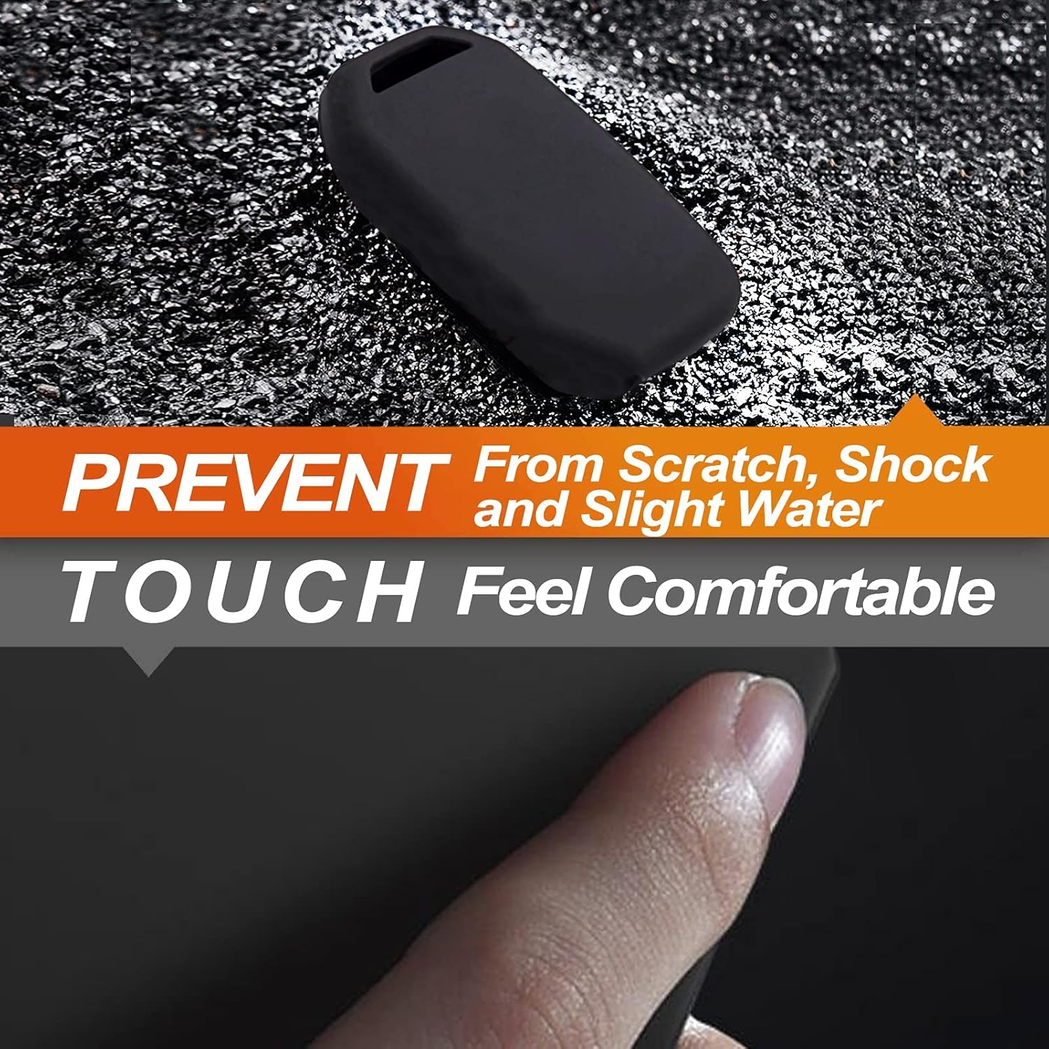 Silicone Key Fob Cover Fit for Mazda 3 6 CX-3 CX-30 CX-5 CX-50 CX-9 CX-90 MX-30 EV 3 Sport MX-5 Miata 3 4 Button Keys on Side | Car Accessories | Remote Key Protection Case Black image number 4