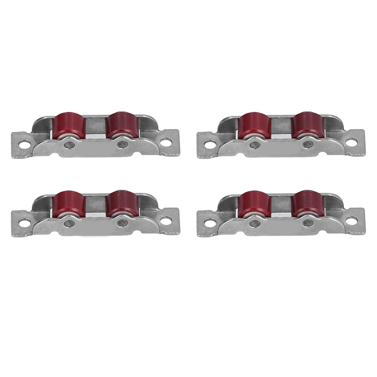 Sliding Window Pulleys,4Set Double Pulley Push Pull Window Rolling Wheels with Screws Sliding Window Roller Assembly for 14Mm Width Window image number 3