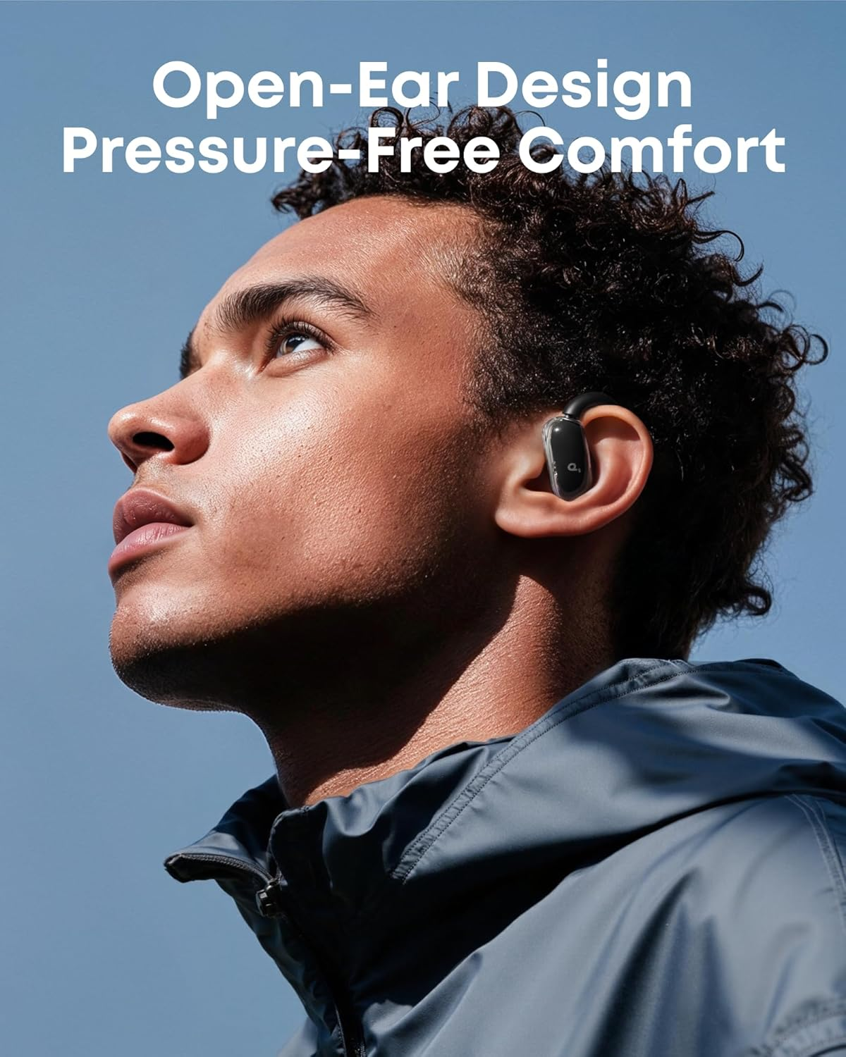 Soundcore V40I by Anker, Open-Ear Headphones, Crystal-Clear Design, Lidless Case, 4 Adjustable Positions for Every Ear Size, Richer Bass, IP55, 21H Playtime, AI Clear Calls, Bluetooth 5.4, App Control