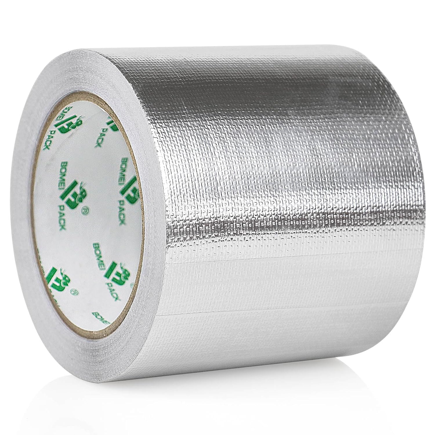 BOMEI PACK 1 Roll Aluminum Foil Heat Shield Tape,Heat Reflective Heat Shield Thermal Barrier Foil Tape,Fiber-Glass Aluminum Foil Tape 4 Inch X 66Feet image number 1