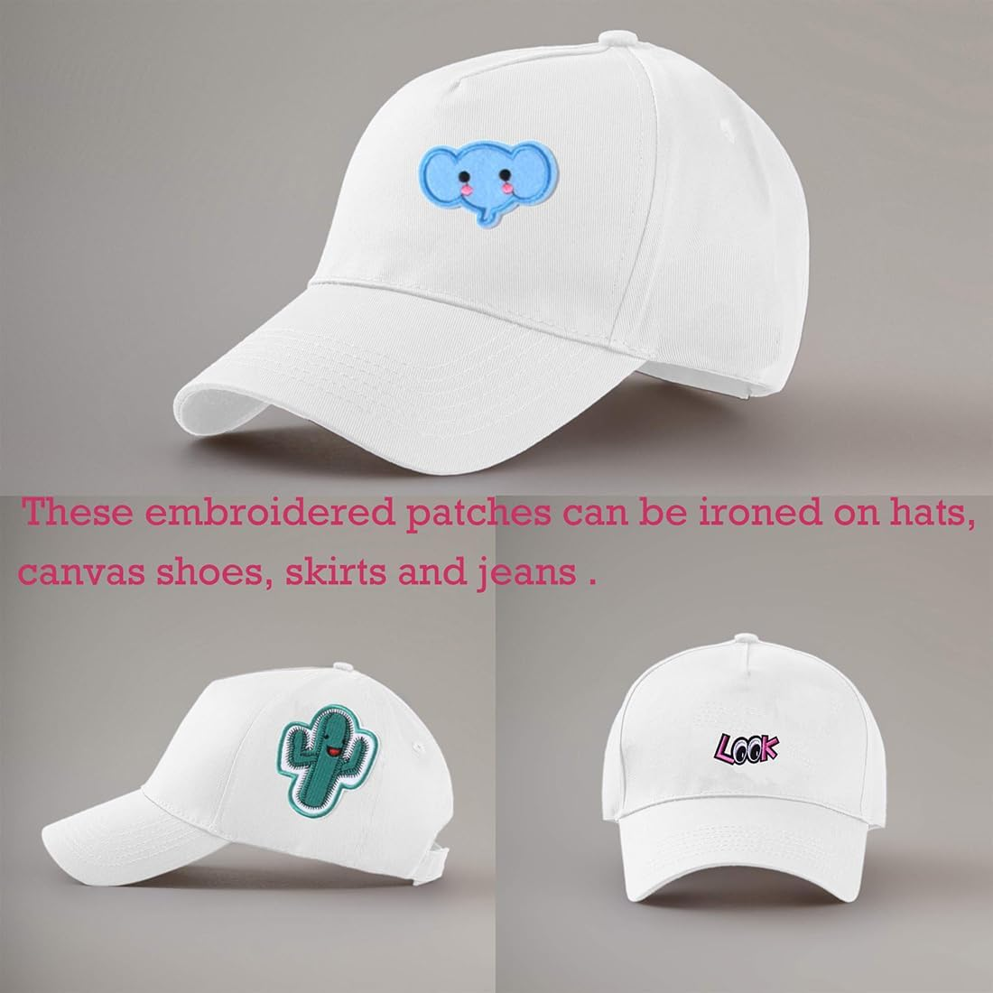 60PCS Random Assorted Styles Embroidered Patches, Iron on Patches Sew on Patches Embroidery Patches, DIY Sew Applique Repair Patch for Clothes Dress Pants Hats Jeans, Sewing Flowers image number 5