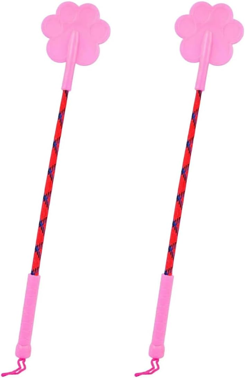 AIMALL 2PCS Flexible Dog Training Stick, Rubber Claw-Shaped Tip, Durable Interactive Pet Training Device, 16.53In Length, Available in Orange, Pink, and Green