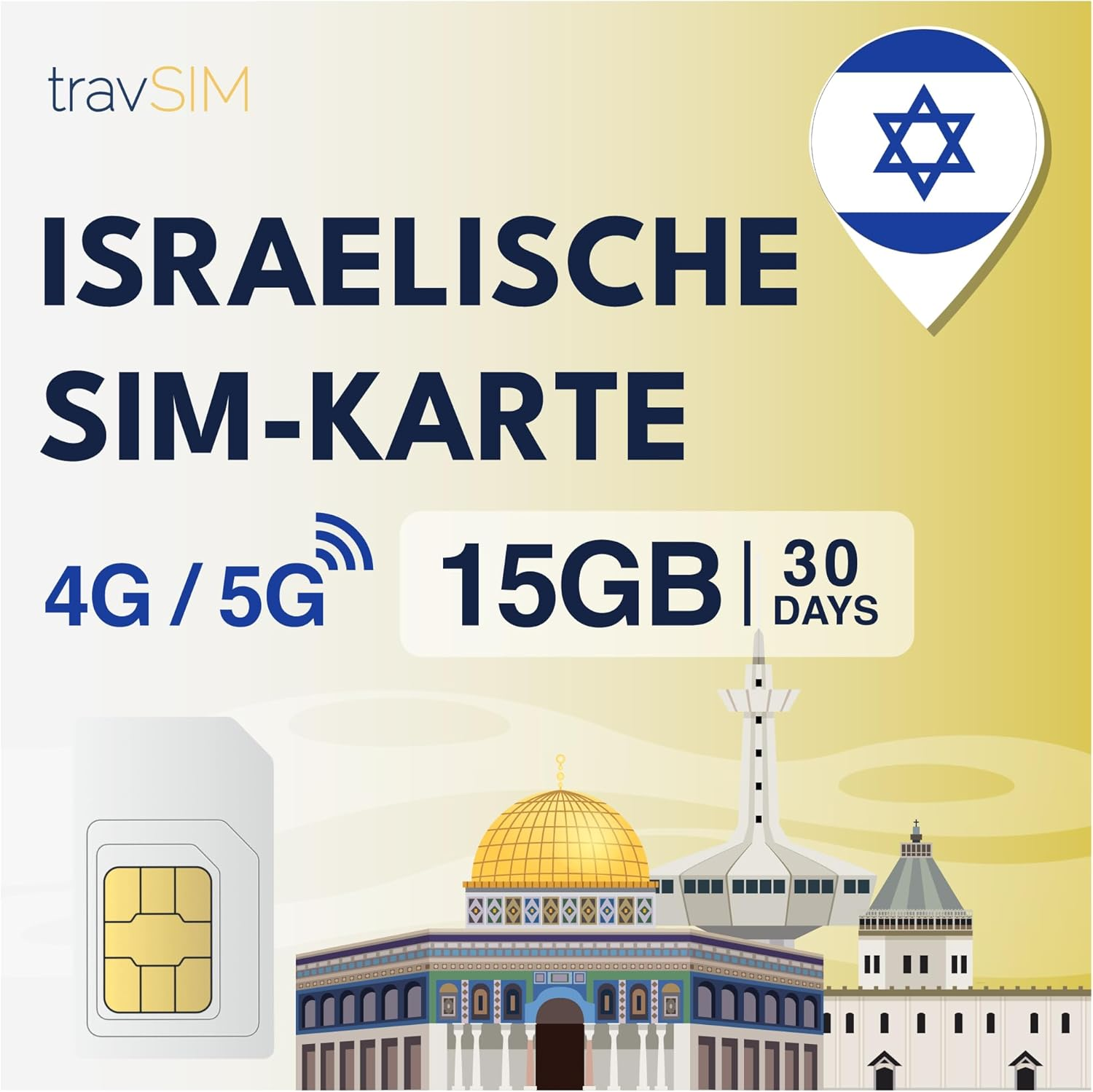 Travsim SIM Card Israel | 15 Days - 10GB Data SIM | 5G/4G High Speed Data | Unlimited Internet Access for Google, Facebook, Whatsapp, Instagram and More image number 2