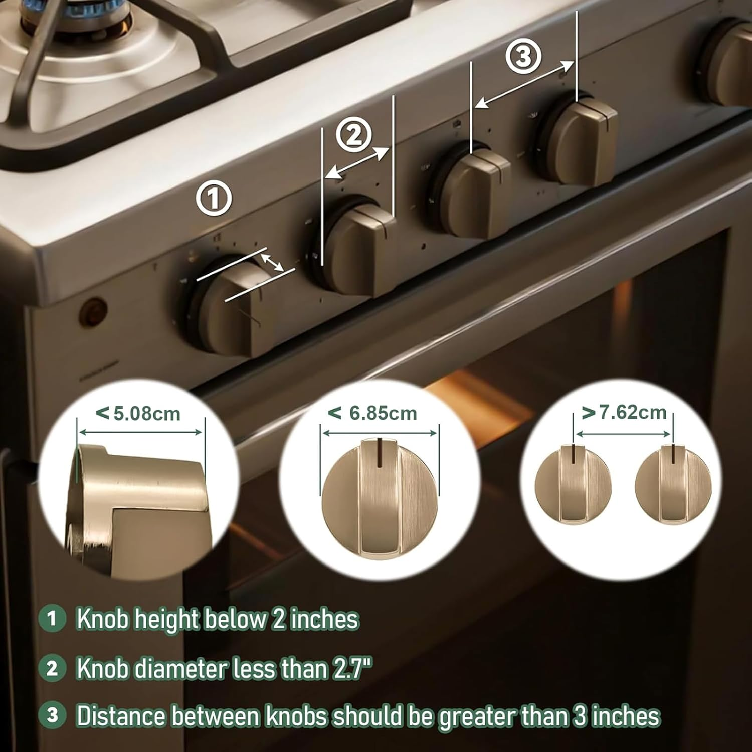 Stove Knob Safety Covers, 4-Pack, Heat-Resistant Baby Proof Press Oven Gas Stove Knob Locks image number 4