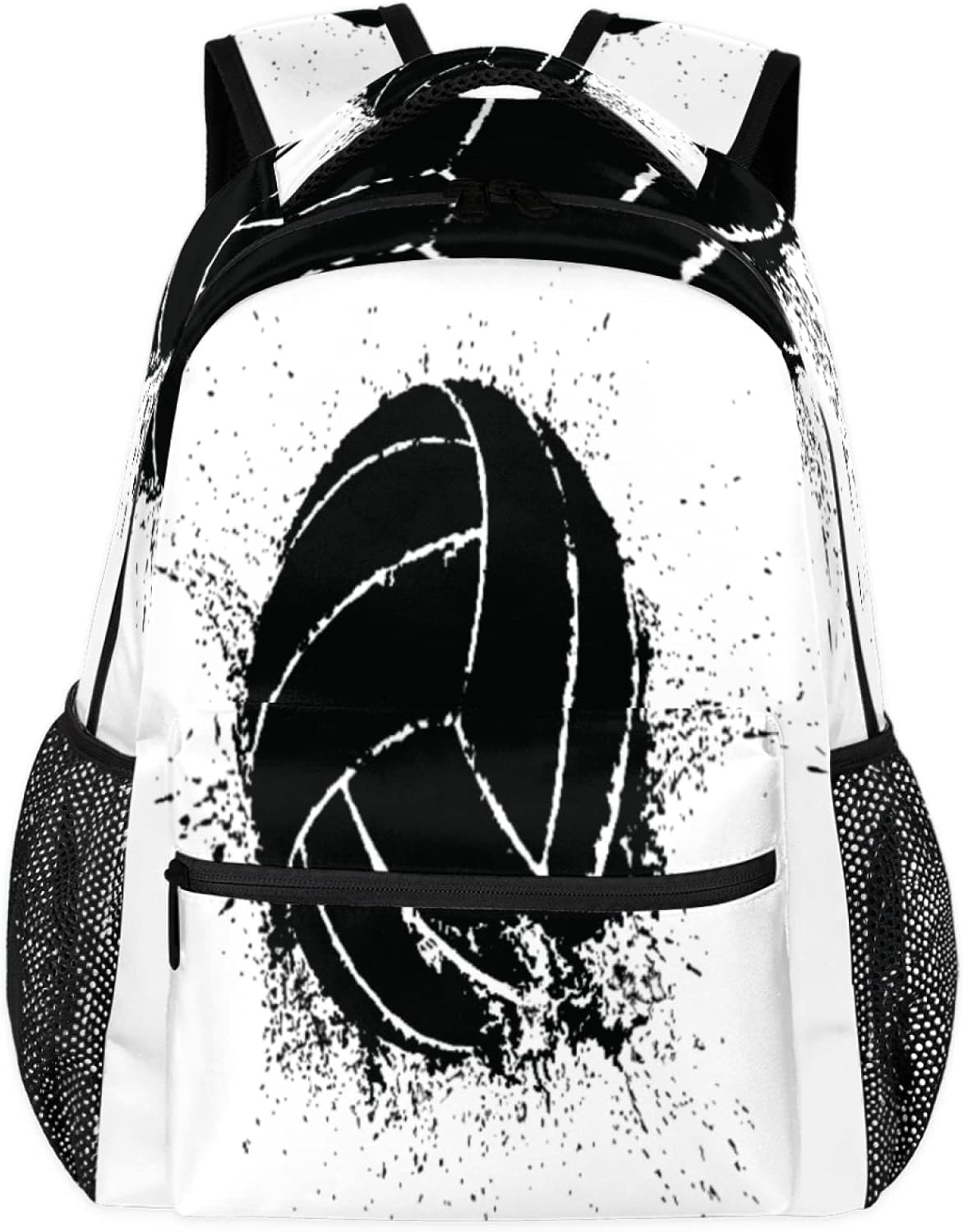 Tropicallife Volleyball Pattern Backpack Lightweight Waterproof Travel Rucksack Ball Movement Stylish Backpack for Man Women