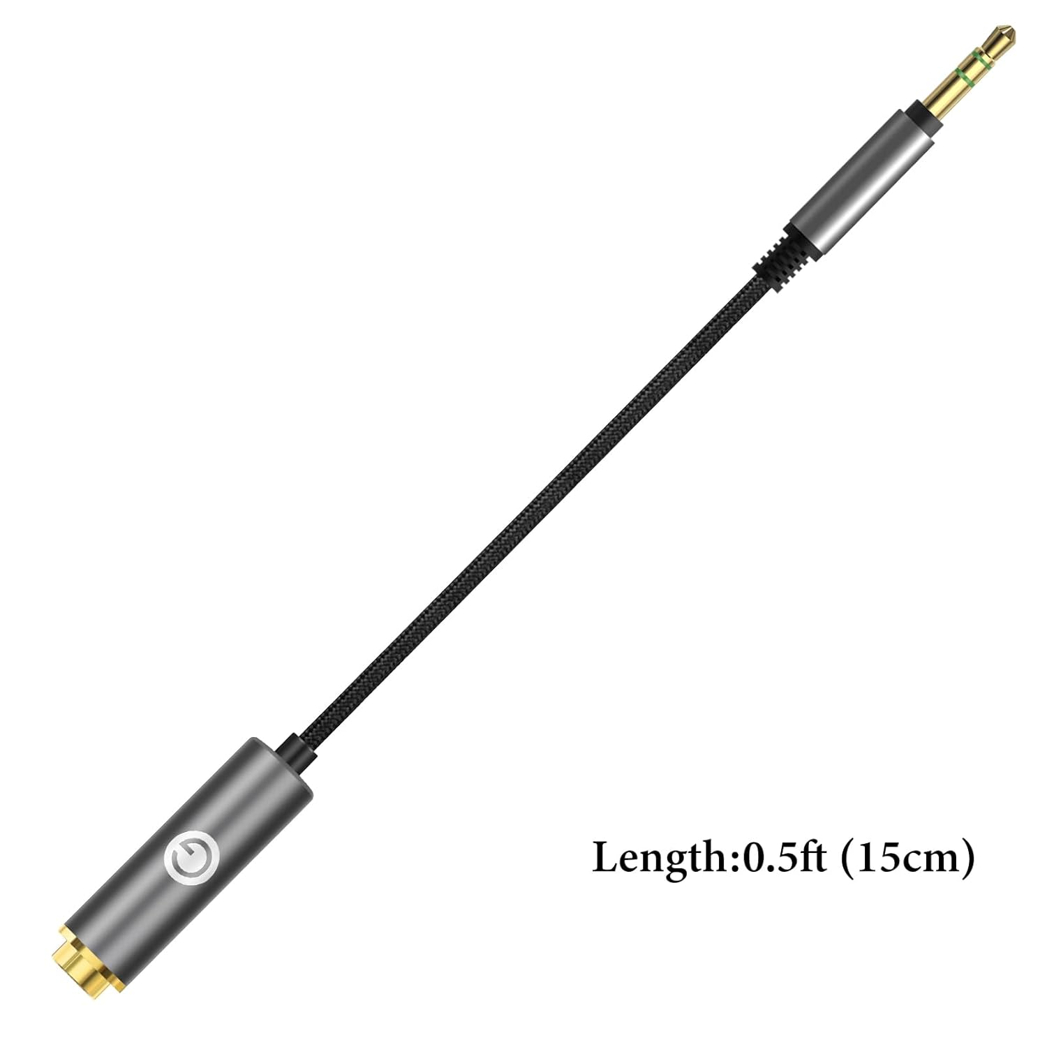 Geekria 3.5Mm Stereo Male to 4.4Mm Balanced Female Adapter Cable, 5-Core Audio Conversion Cord, Headphone Plug Adapter, Aluminum Alloy Connector, PP Yarn Metallic Upgrade Wire (0.5Ft) image number 4