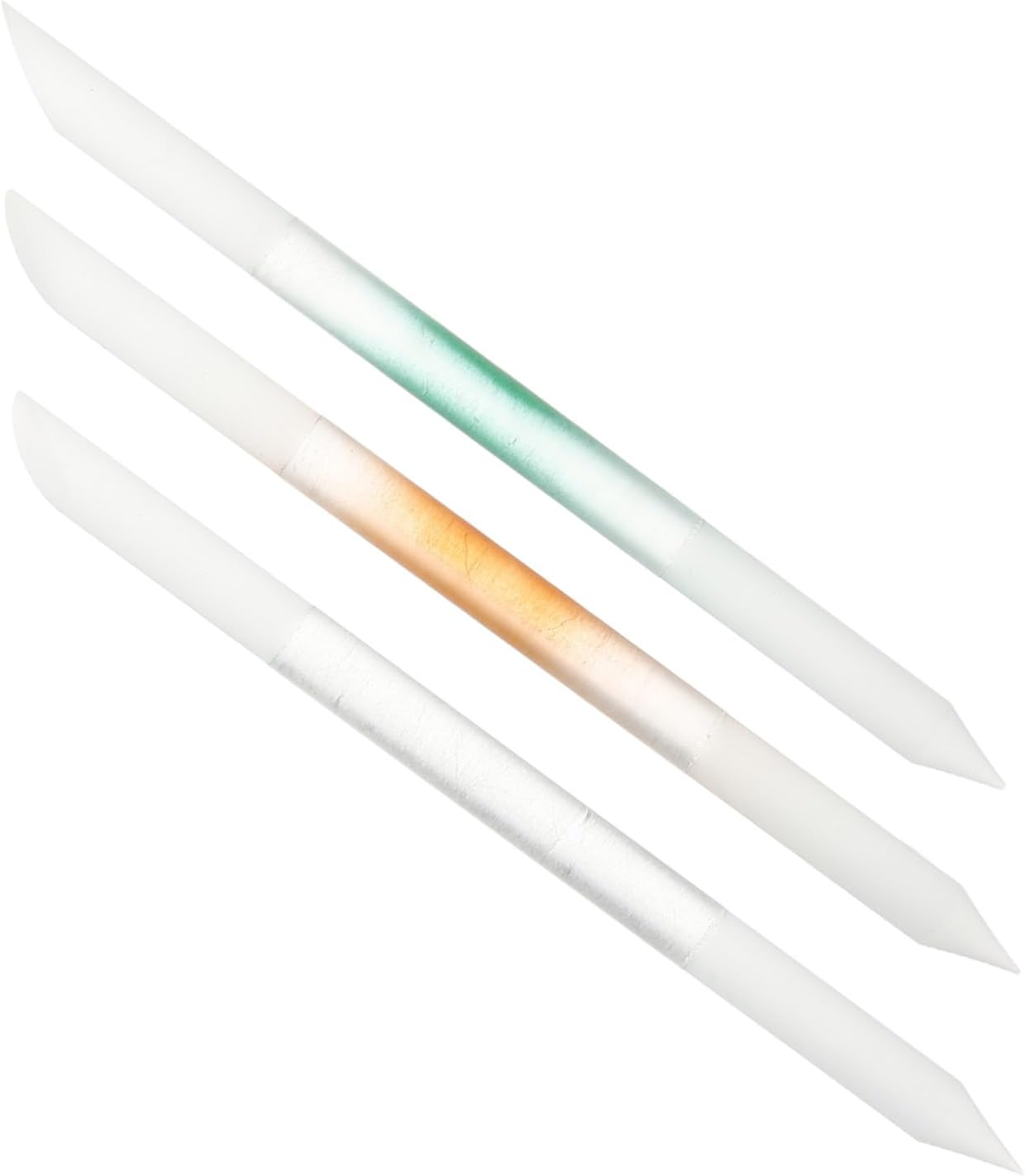 NIYANGLE 3Pcs Nail Files Manicure Glass Nail Burnishing Stick Brush for Cleaning Grinding Tools image number 1