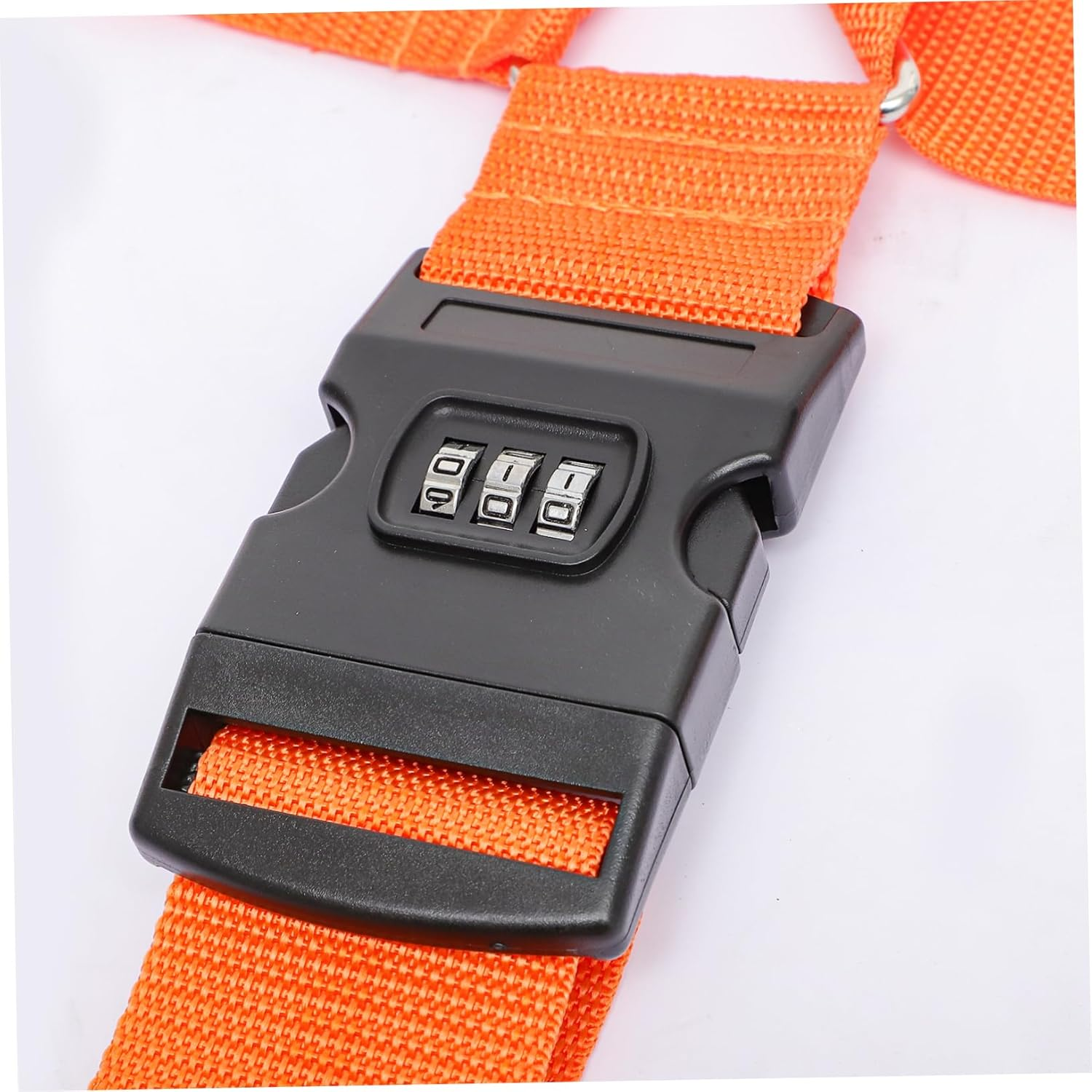 Baluue Luggage Straps Cross Suitcase Belt with Combination Lock, Adjustable Travel Luggage Fixing Strap for Checked and Hand Bags, Sturdy Orange Suitcase Accessories for Secure Travel image number 2