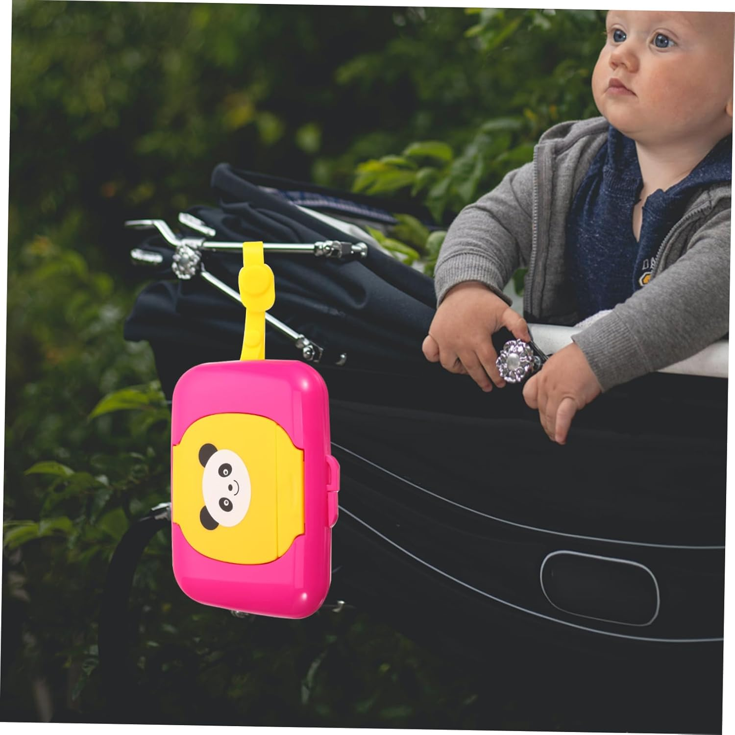 MAGICLULU Portable Wet Wipes Box Panda Wipes Holder Travel Toiletries Case for Home Travel image number 6