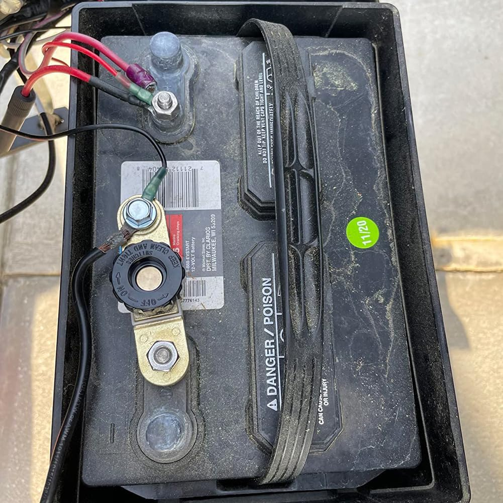 Side Post Battery Disconnect Switch, Ampper Battery Master Switch Isolator for Power Disconnect Cut off (With Long Bolt, 2 Pack) image number 4