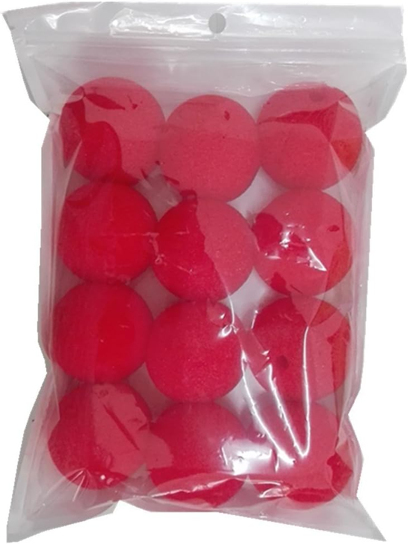Heandi 12Pcs Foam Clown Nose Circus Party Halloween Costume Red Red 12PCS image number 4