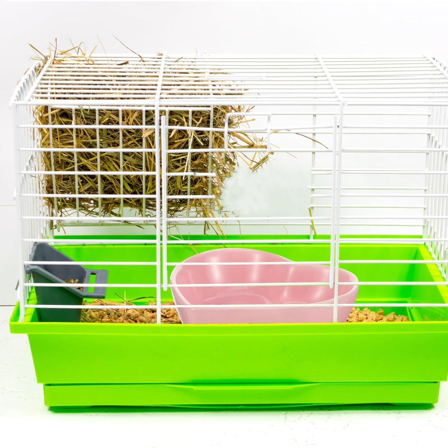 Snack Food Small Ceramic Bowl Heart Shaped Bowl Cute Hamster Rabbit Food Dish Water Feeding for Bunny （Pink） image number 1