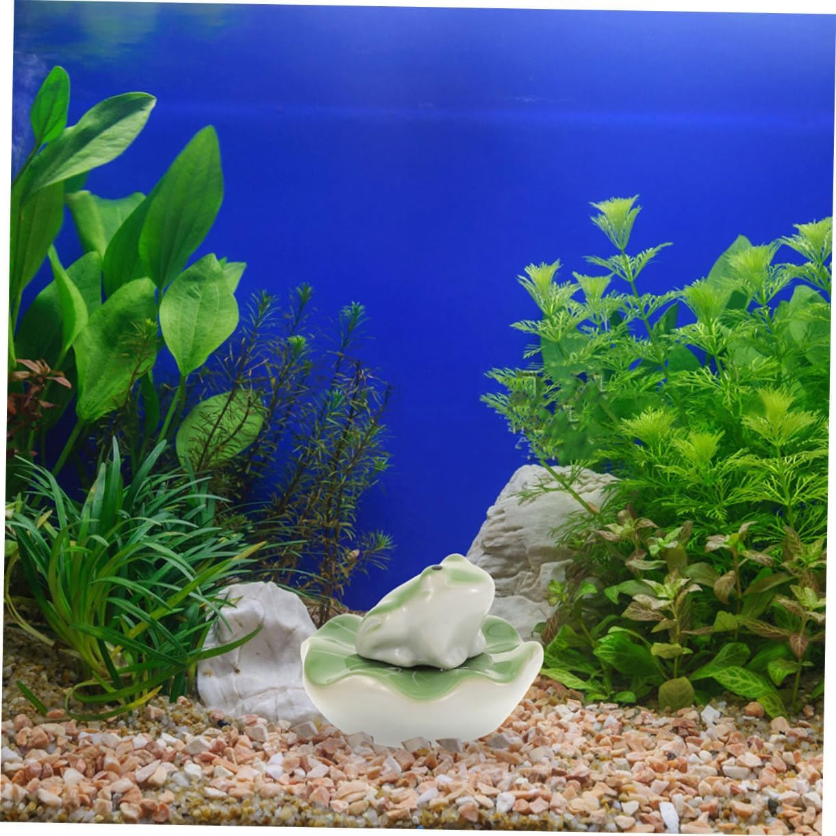 Unique Fish Tank Accessories 2 Sets of Ceramic Floating Frog Tea Pets Decorative Animal Statues image number 6