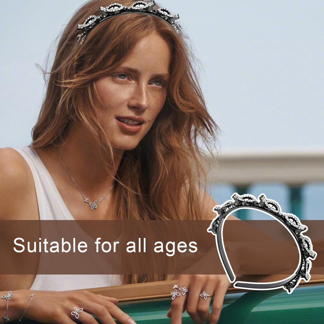 BIRLOZA 1 X Hair Band with Twist Clip Hairstyle Aid Hair Band with Clips Hair Twister Headband Twist Clip Headband Girls Hair Accessories Double Clip Headband image number 3