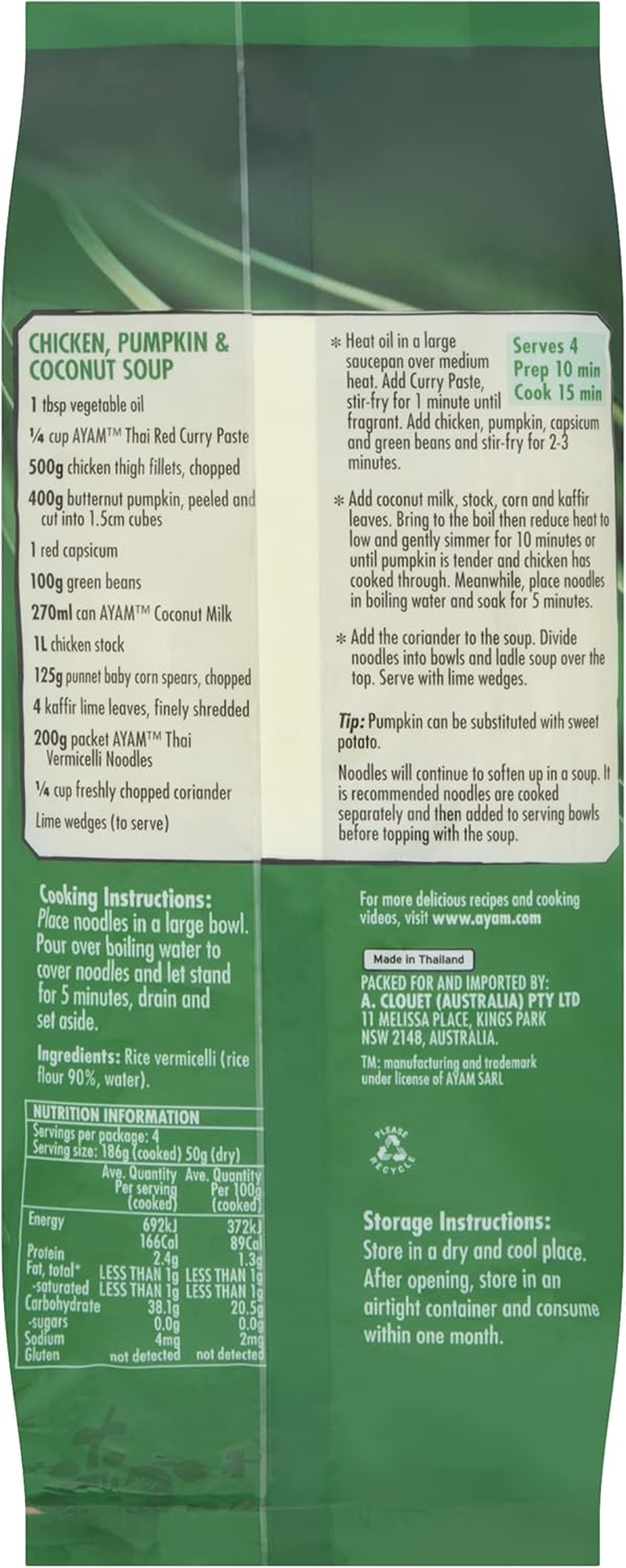 AYAM Rice Vermicelli 12 X 200G