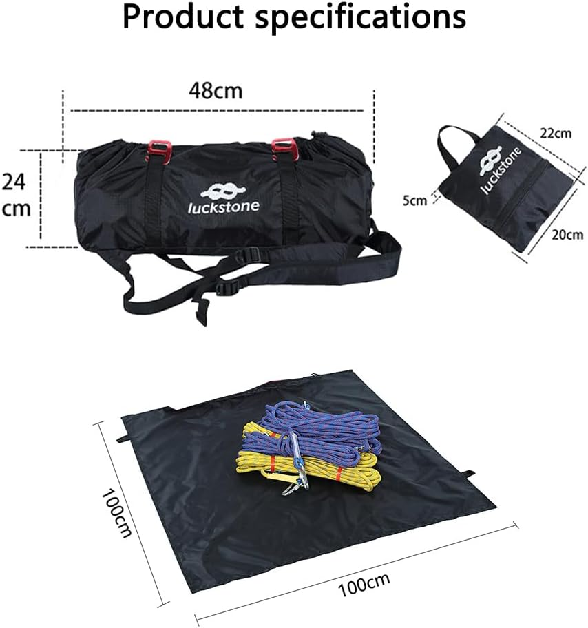 Rock Climbing Rope Bag Portable Foldable Climbing Bag Waterproof Rock Climbing Package and Adjustable Shoulder Straps Large Capacity Backpack Ultralight Outdoor Hike Gear Equipment image number 4