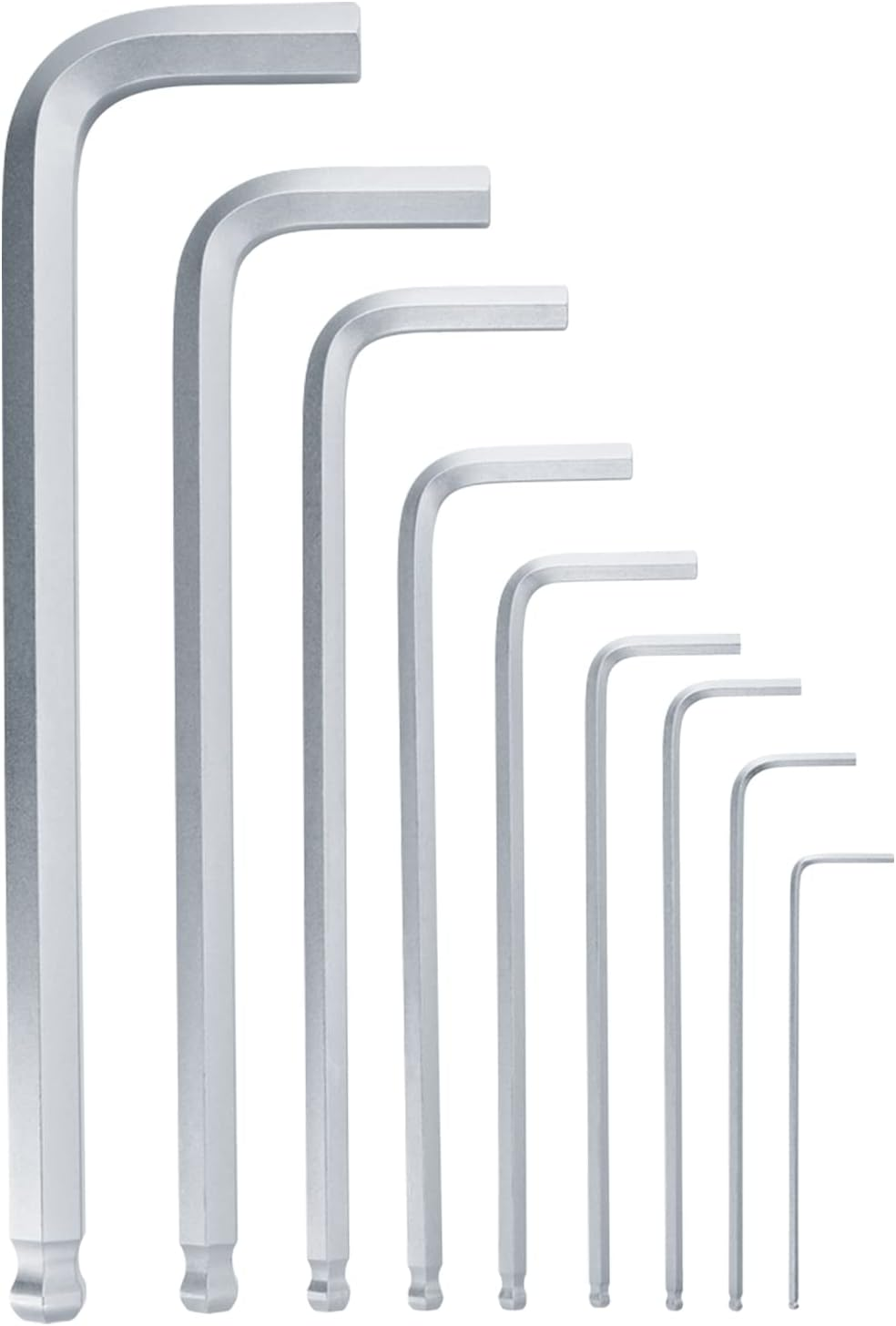 Bosch 9-Piece Hex Key Set (Multi-Tasking Hex Keys Made of High-Quality S2 Steel; 1.5-10Mm; Long Arm; Ball-End 30-Degree Offset; Rust-Protected, Storage Clip) image number 3