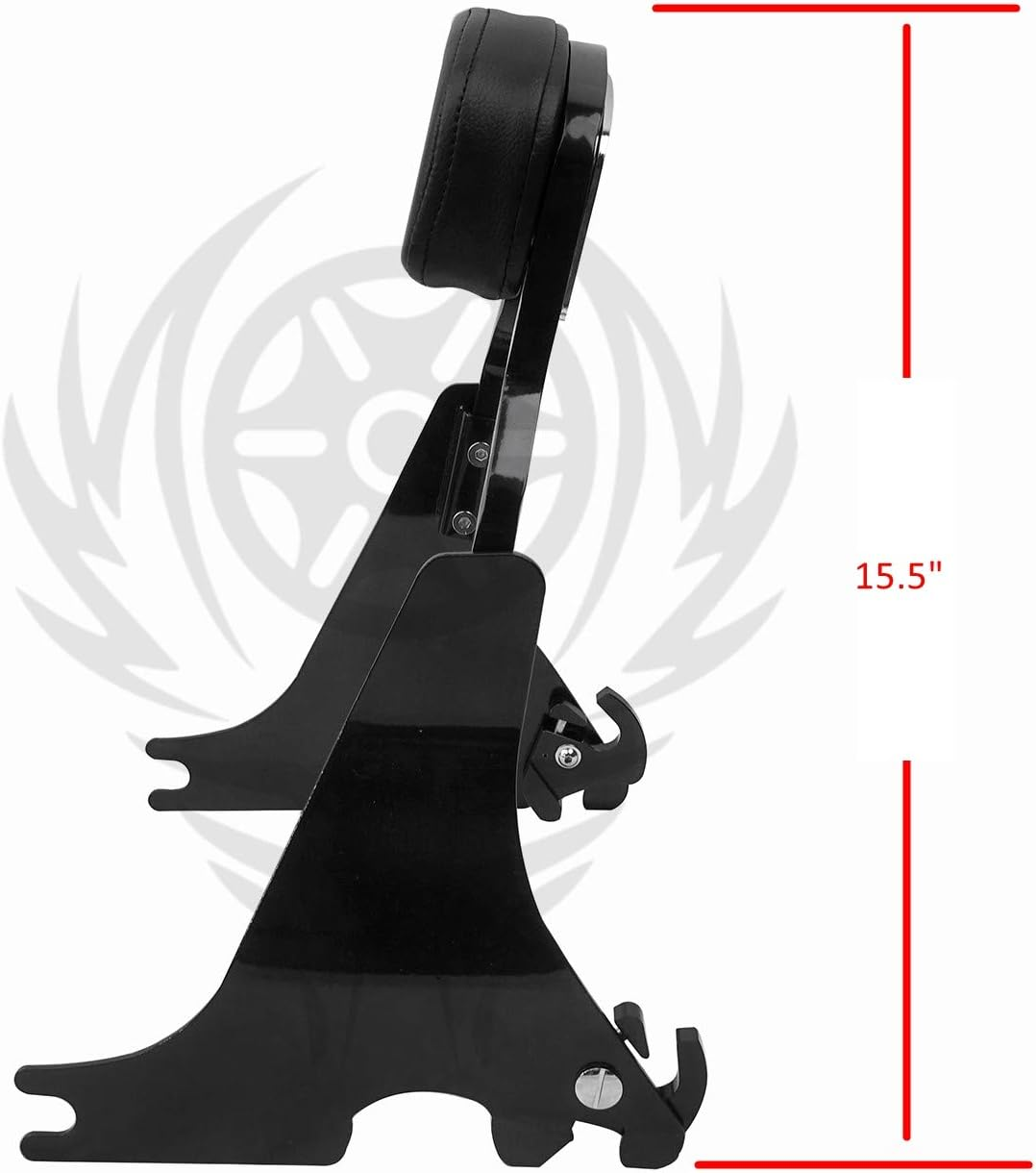 Detachable Sissybar for Harley Sportster XL 883 1200 Forty Eight Chop Style 2004-2020 (Gloss Black) image number 5