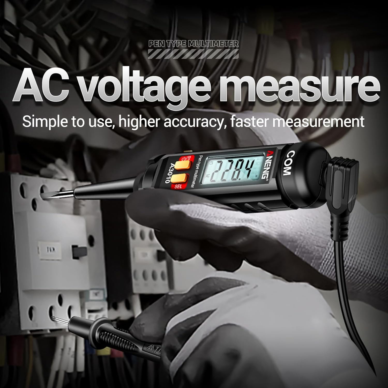 A3010 4000 Counts Pen-Type Multimeter True-Rms Backlight Multi Meter Digital Auto Range Tester LCD Electrician Tools image number 6