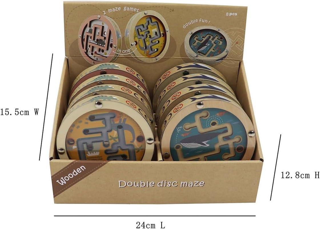 KAPER KIDZ Ocean Bead Maze Labyrinth Puzzle in Disc Double Sided - Compact Ocean Maze Toy image number 2