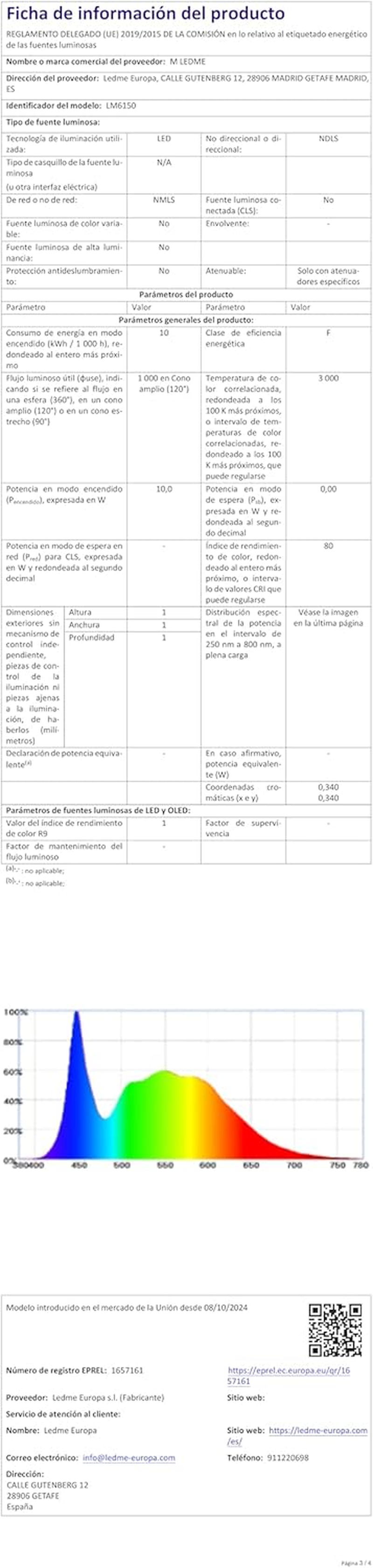 M Ledme LED Wall Light 10W Warm Light 3000K Waterproof IP54 Modern Design for Garden, Patio, Entryway and Patio image number 6