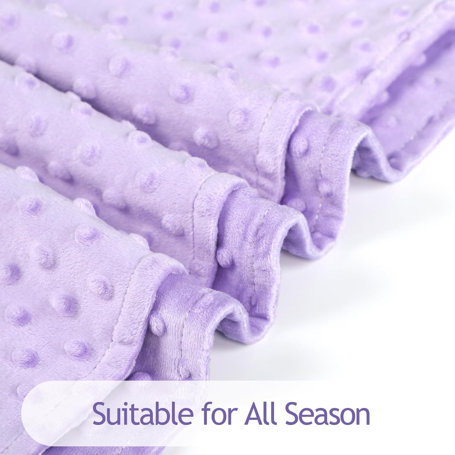 Baby Blanket for Girls, Soft Toddler Blanket 30 X 40 Inch, Newborn Blankets for Nursery, Stroller, Toddler Bed, Carseat, Double Layer, Purple image number 5
