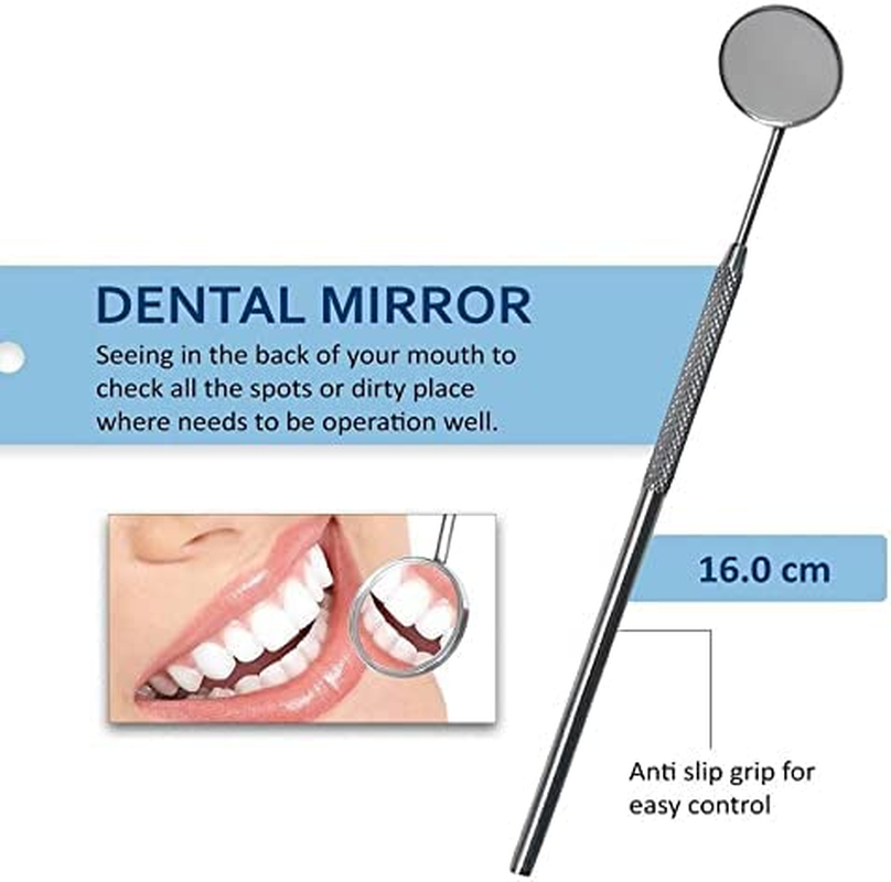 Dental Mouth Teeth Inspection Mirror &ndash; anti Fog Oral Curve Angle Dentist Tool &ndash; 2 Pcs Pack by DMX INTL image number 2