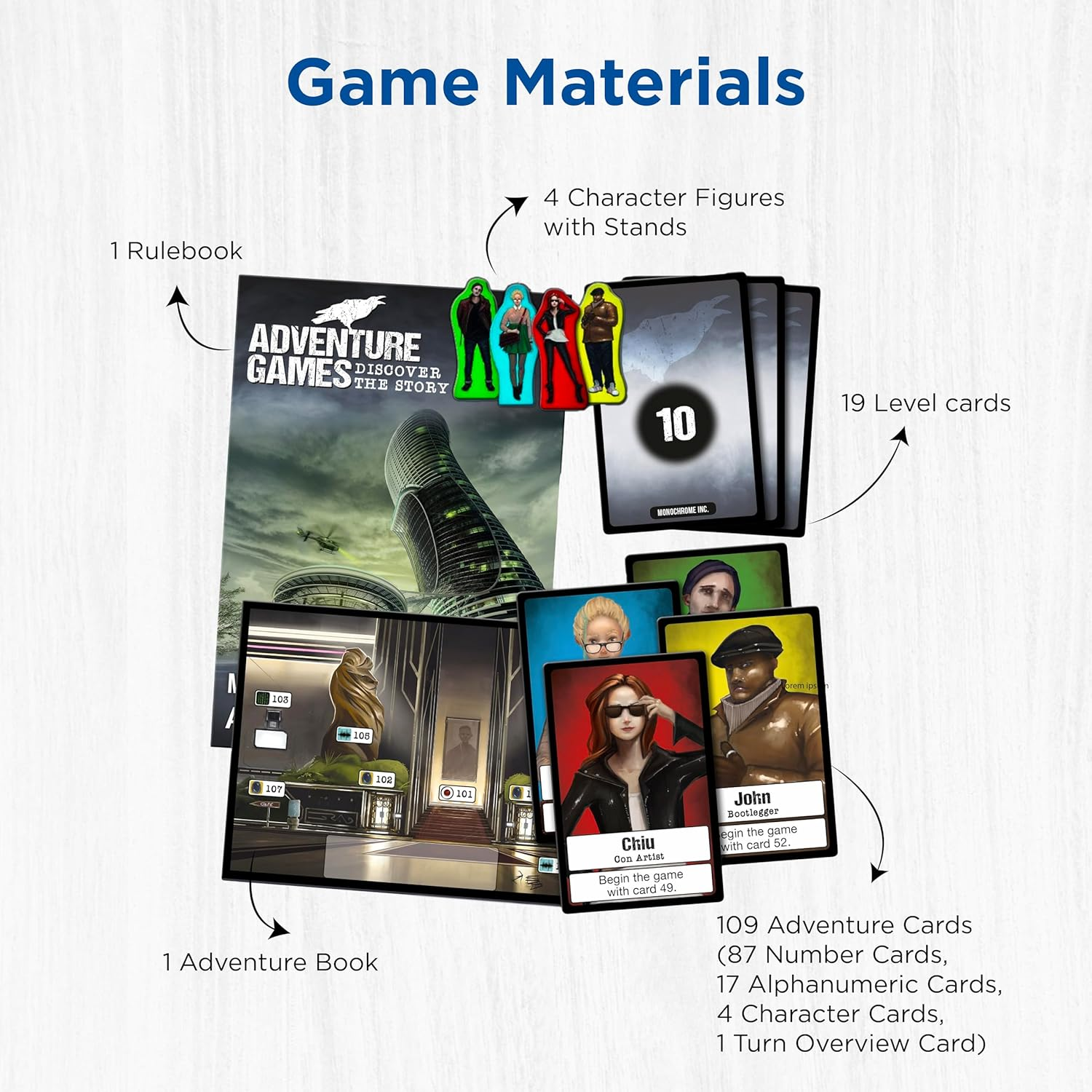 Thames & Kosmos 695132 Adventure Games- Monochrome Inc Card Games image number 3