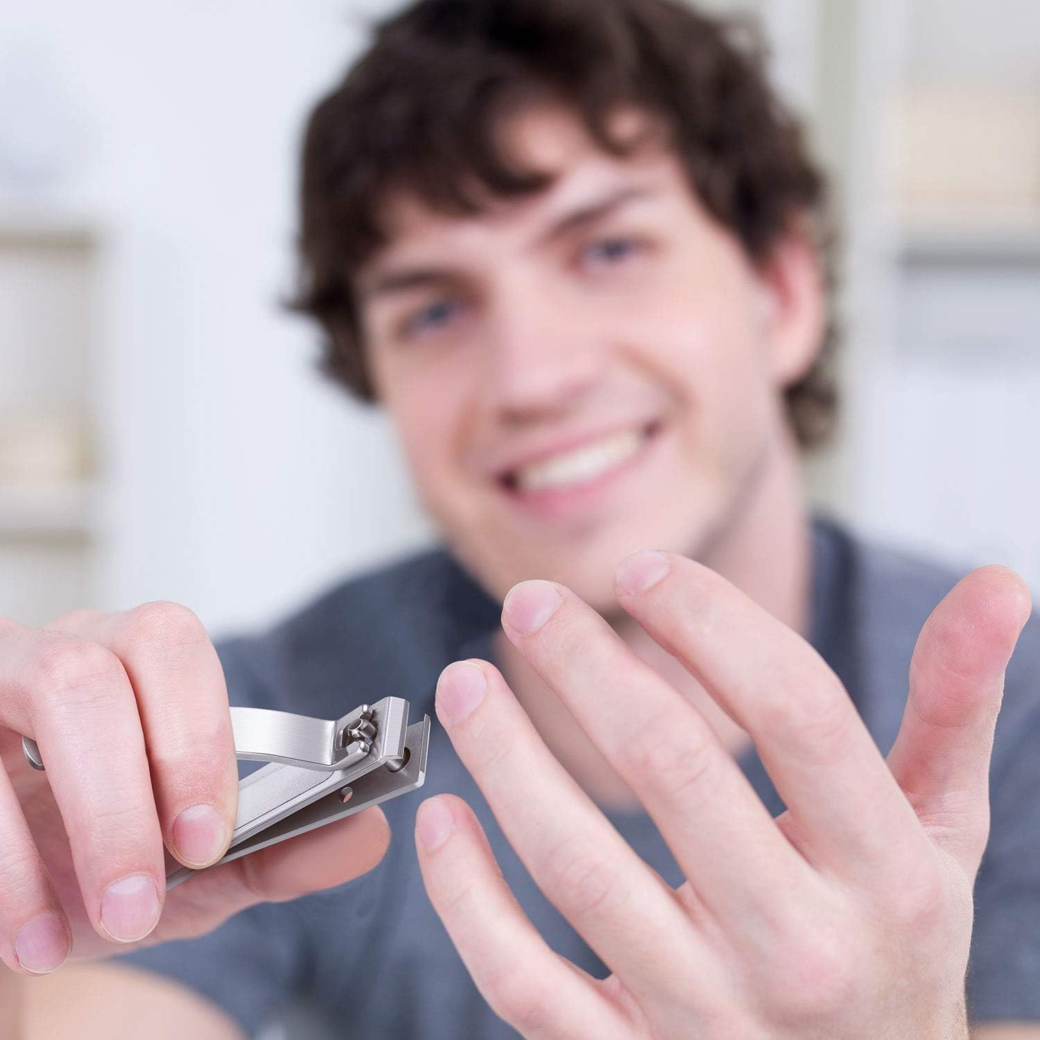 2 Pieces Nail Clipper for Thick Nails, Straight Edge Toenail Clippers, Stainless Steel Fingernail Cutters, Heavy Duty Large Wide Mouth Fingernail and Toenail Scissors for Men Women image number 5