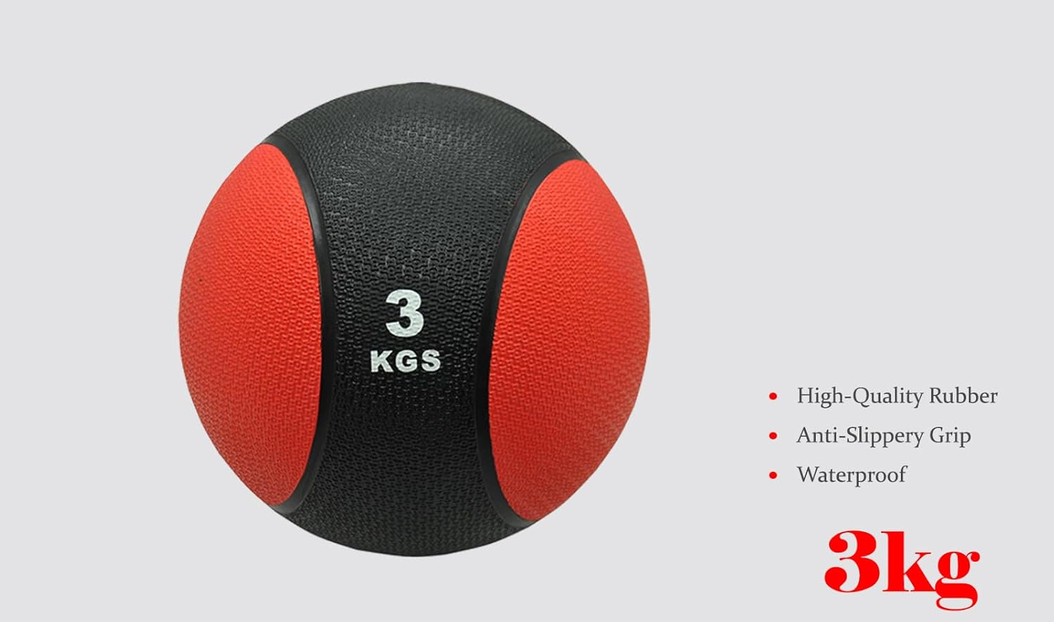 3Kg Energetics Commercial Rubber Medicine Ball / Gym Fitness Exercise Ball image number 2