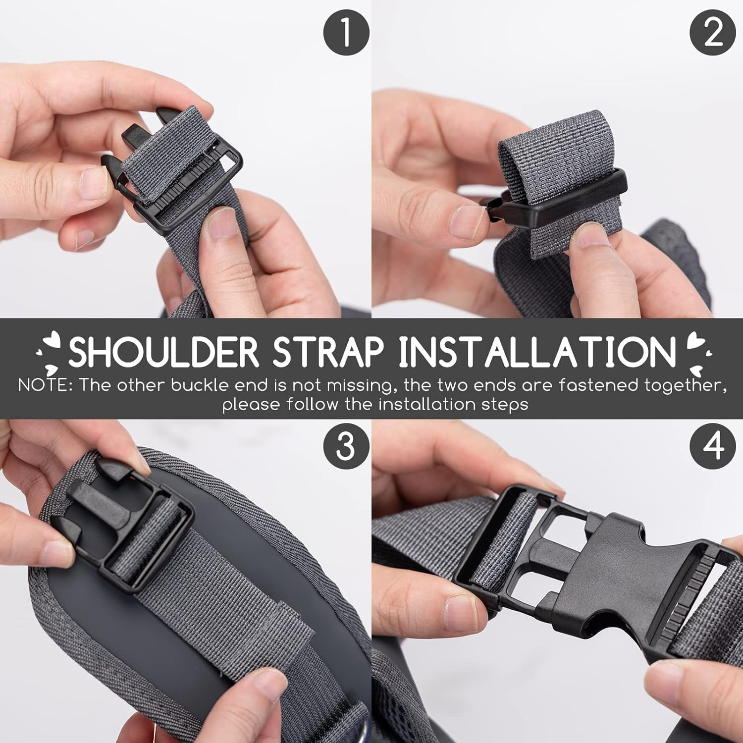 Dog Sling Carrier, Mesh Adjustable Pet Cat Carrier Sling, Hand Free Dog Satchel Carrier Bag, Puppy Crossbody Sling Carrier for Small Medium Dog Cat Rabbit, Black+Grey image number 4