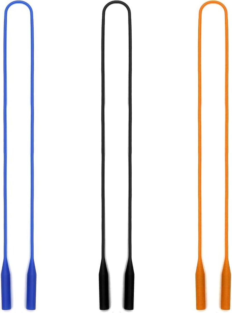 Elastic Silicone Eyeglasses Strap Holder Waterproof Glasses Retainer, Sports Sunglasses Chain 3 Pack Women Men Kids image number 1