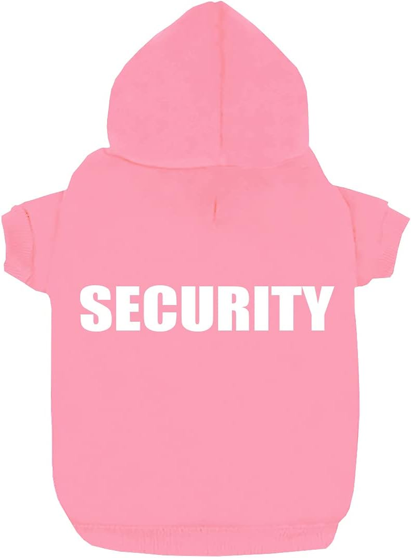 Izefia Dog Hoodies with Security Print Dog Clothes with Warm Sweatshirt Sweater Cotton Coat for Small Dogs Pink 5XL image number 5