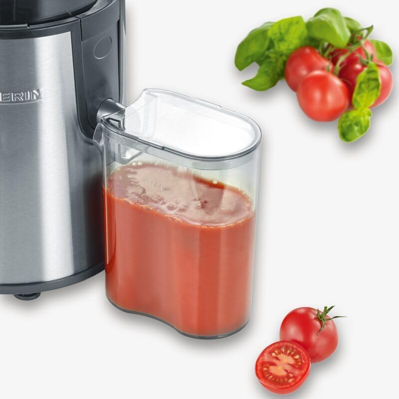Severin Multi-Purpose Electric Juicer with 400 W of Power ES 3566, Brushed Stainless Steel-Black
