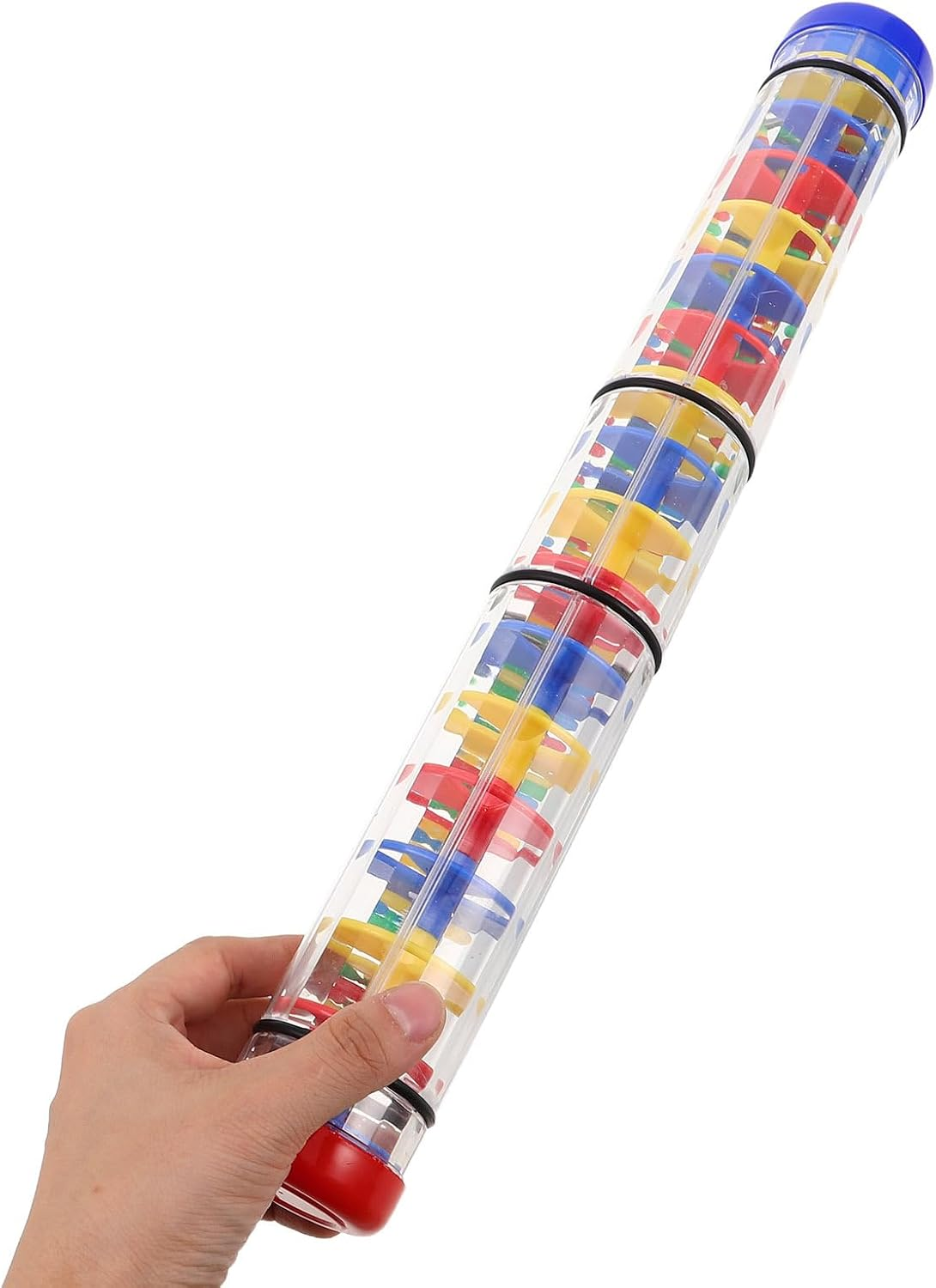 INOOMP Rain Stick Toy: Spiral Musical Shaker - Rain Sound Tube for Toddlers - Auditory and Visual Development Tool - for Family and Classroom Use 40Cm image number 3